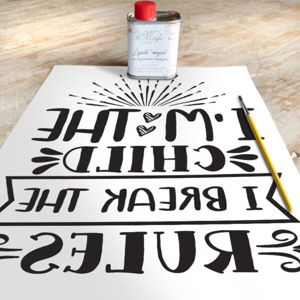 Stampa Trasferibile “SCRIPT, CHILD” 28×40 cm