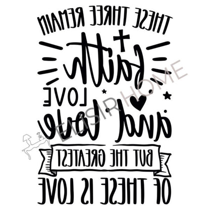 Stampa Trasferibile “SCRIPT, FAITH” 28×40 cm