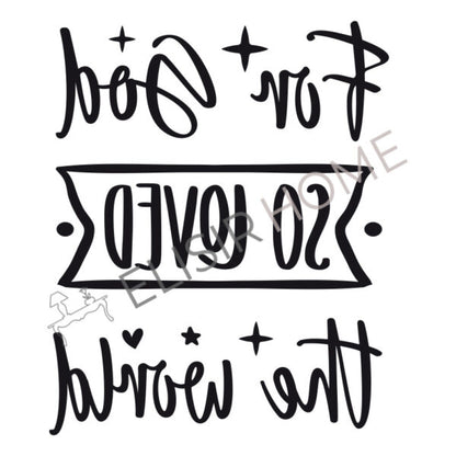 Stampa Trasferibile “SCRIPT, FOR GOD” 28×40 cm