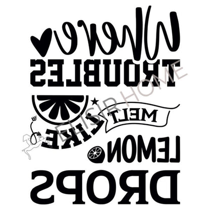 Stampa Trasferibile “SCRIPT, LEMON” 28×40 cm