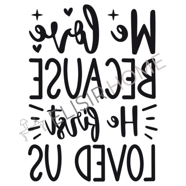 Stampa Trasferibile “SCRIPT, LOVED” 28×40 cm