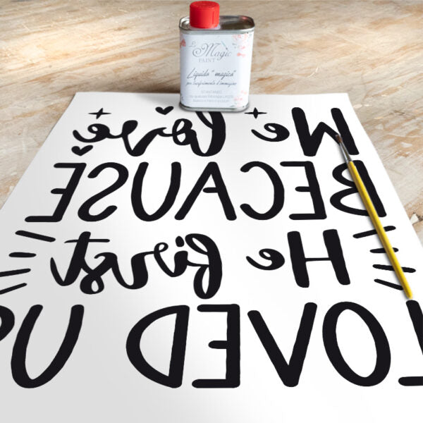 Stampa Trasferibile “SCRIPT, LOVED” 28×40 cm