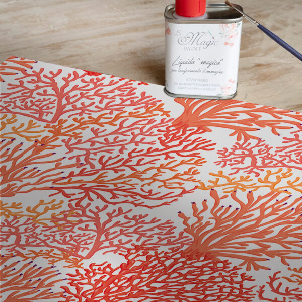 Stampa Trasferibile “FANTASIA, CORALLI ” 28×40 cm