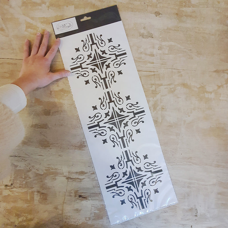 Stencil "Le Tuile" Magic Paint, riutilizzabile 20x55 cm