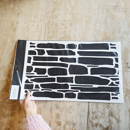 Stencil “Pietre”, Magic Paint, riutilizzabile, 33×53 cm