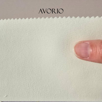 Tessuto Velluto "Toni del Bianco" Idrorepellente - Ignifugo Certificato