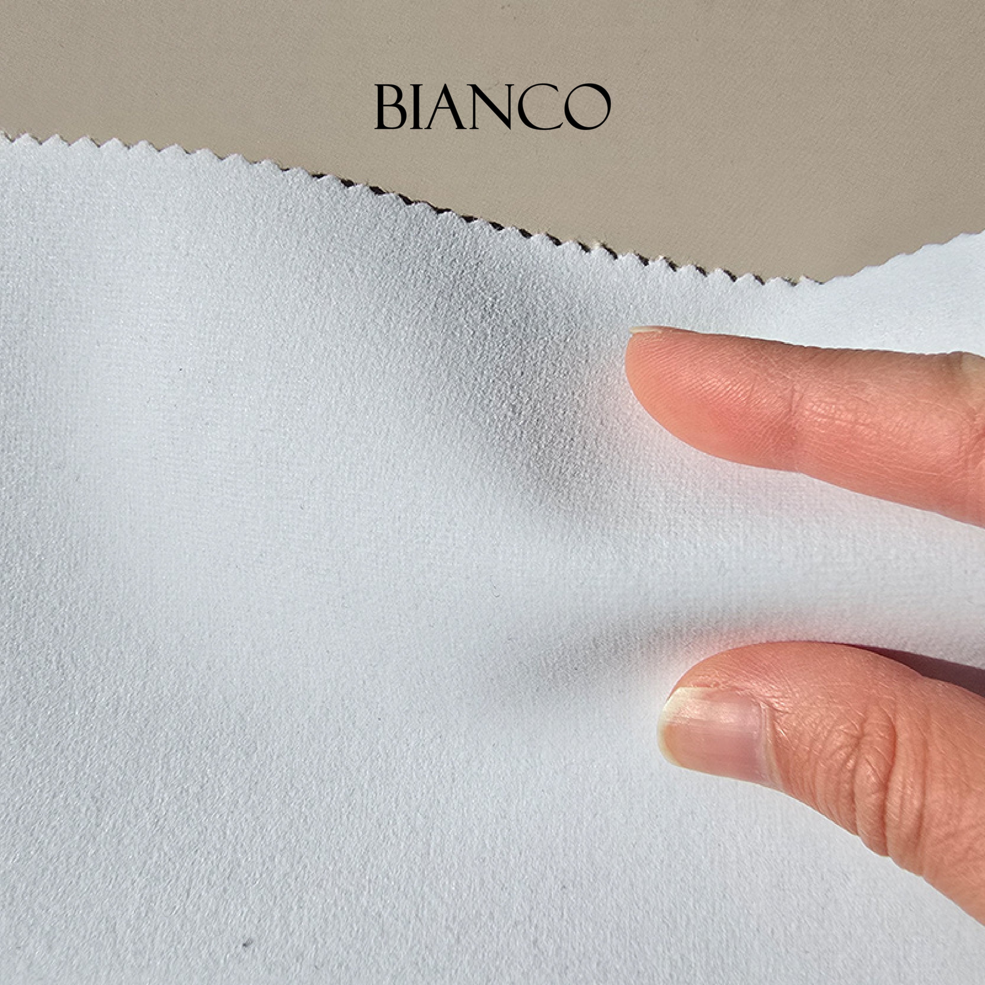 Tessuto Velluto "Toni del Bianco" Idrorepellente - Ignifugo Certificato