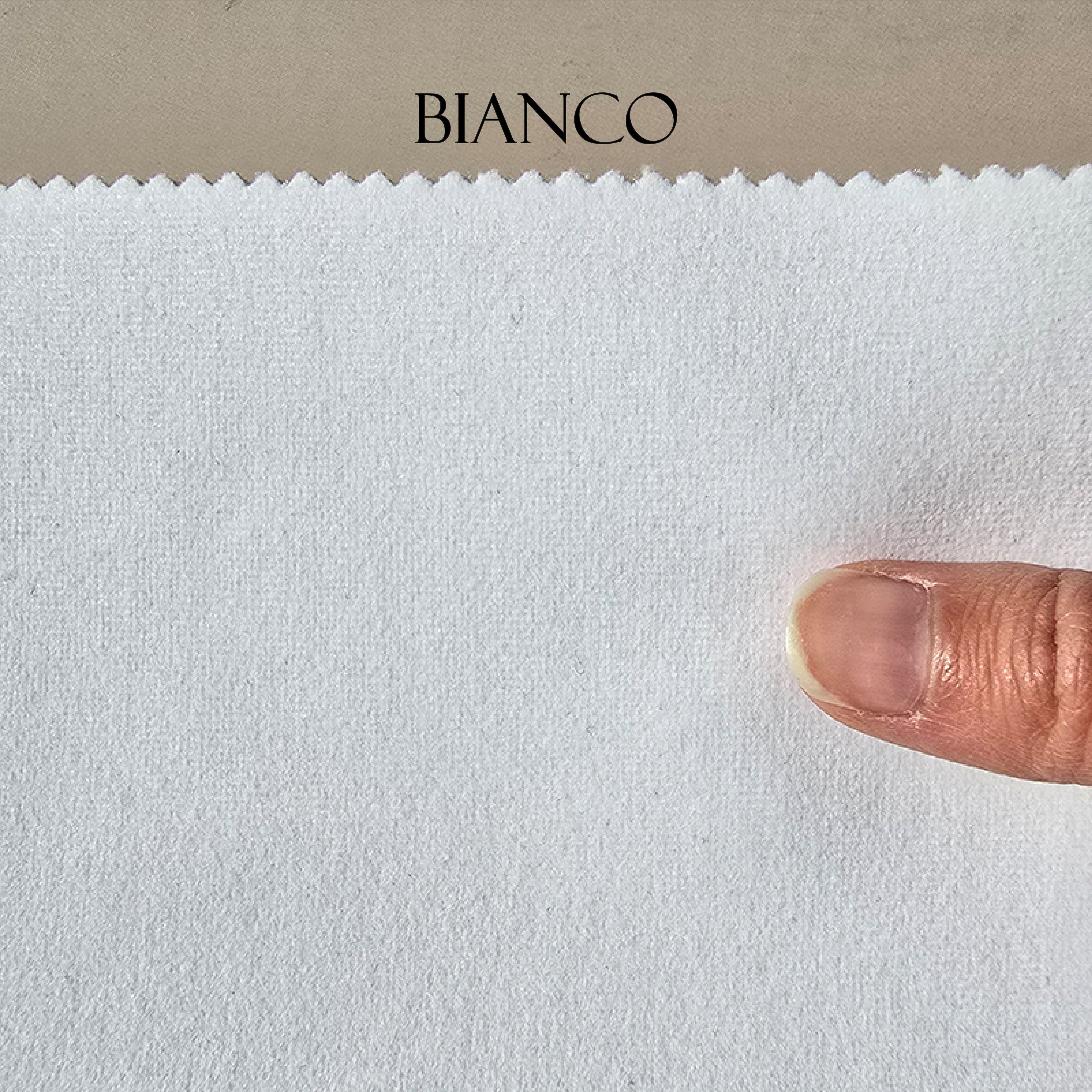 Tessuto Velluto "Toni del Bianco" Idrorepellente - Ignifugo Certificato