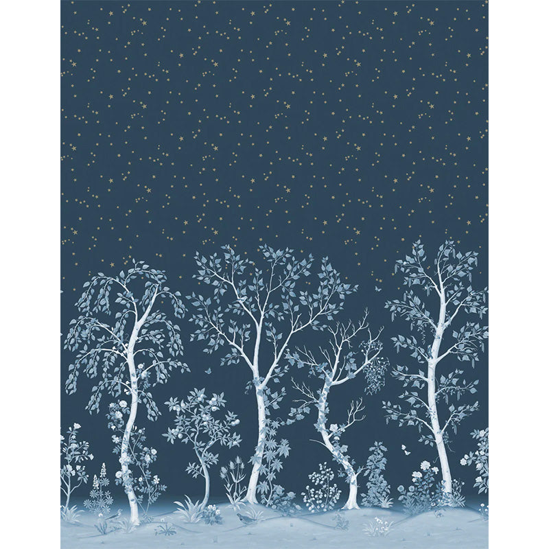 Carta da Parati "SEASONAL WOODS Midnight" The Garden | COLE & SON