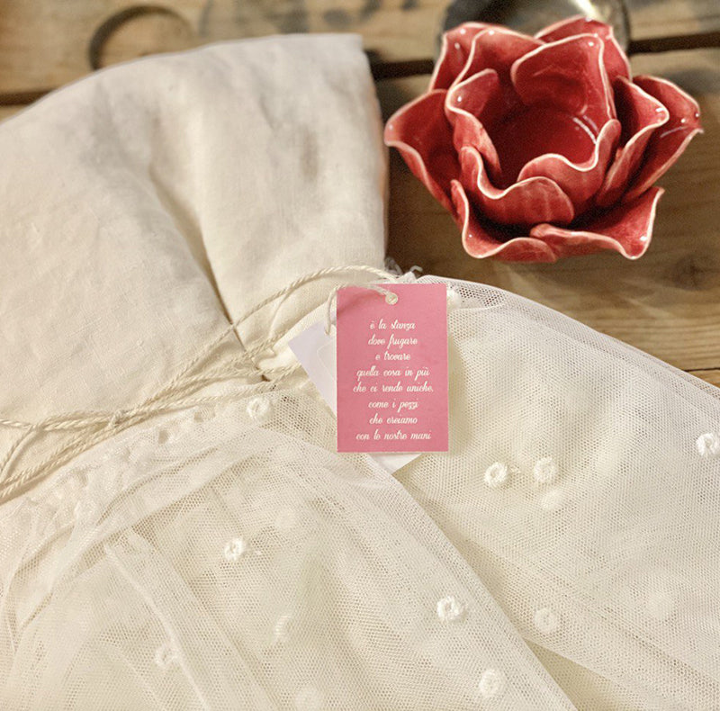 Tovaglia "Très Beau - Panna con Pizzo", 120x200