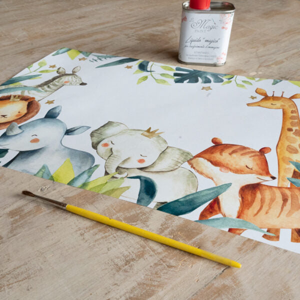 Stampa Trasferibile "BABY, SWEET SAVANA" 28x40 cm