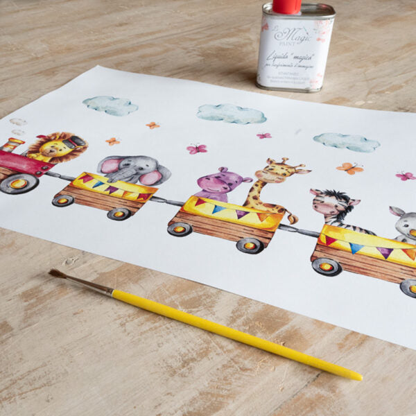 Stampa Trasferibile "BABY, TRAIN" 28x40 cm