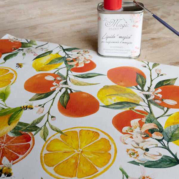 Stampa Trasferibile "FANTASIA, AGRUMI" 28x40 cm