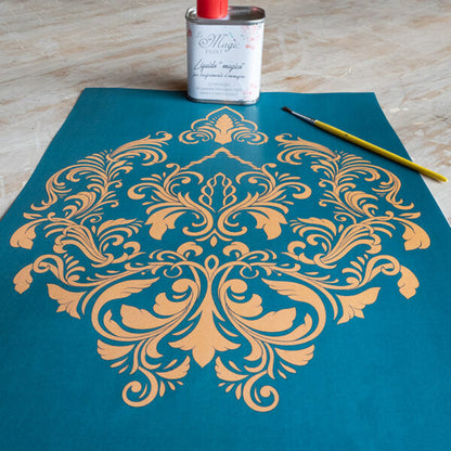 Stampa Trasferibile "FANTASIA, GIGLIO BLU" 28x40 cm