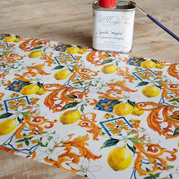 Stampa Trasferibile "FANTASIA, LEMON MAIOLICA" 27x40 cm