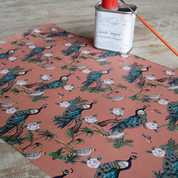 Stampa Trasferibile "FLORA & FAUNA, PEACOCK" 28X40 cm