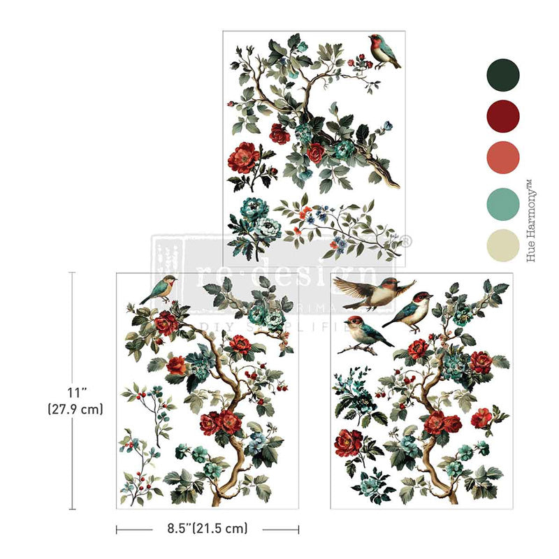 Neugestaltung Middy Transfers „Das rosige Nest“ 21,5x28 cm