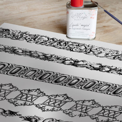 Stampa Trasferibile "VINTAGE, GRECHE" 28x40 cm