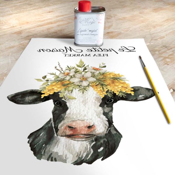 Stampa Trasferibile "PRIMAVERA, PETITE MAISON" 28X40 cm