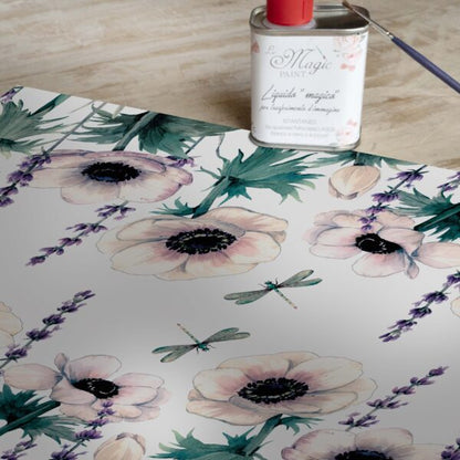 Stampa Trasferibile "PRIMAVERA, DELICATE LAVANDA" 28X40 cm