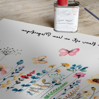 Stampa Trasferibile "PRIMAVERA, FLEUR MAGNIFIQUE" 28X40 cm