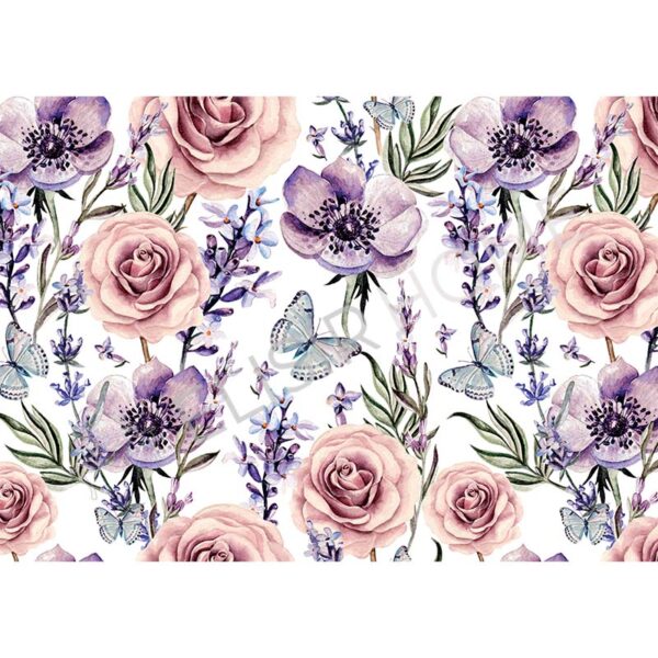 Stampa Trasferibile "PRIMAVERA, FLOWER PATTERN" 28X40 cm