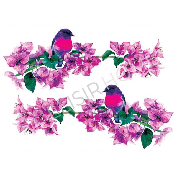 Stampa Trasferibile "PRIMAVERA, LOVELY BIRDS" 28X40 cm