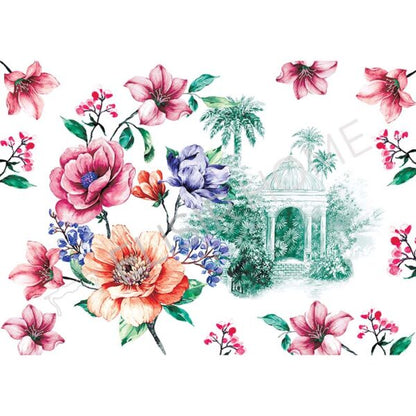 Stampa Trasferibile "PRIMAVERA, TOILE DE JOUY FLEURI" 28X40 cm