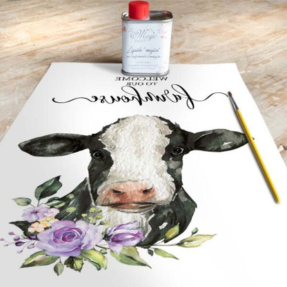 Stampa Trasferibile "PRIMAVERA, WELCOME FARMHOUSE" 28X40 cm