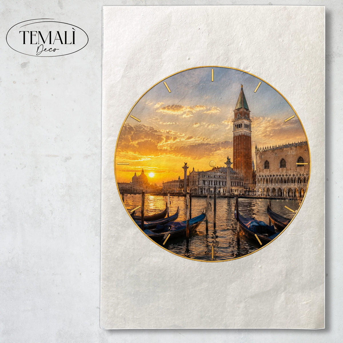 Dècoupage Orologi - Tramonto a Venezia