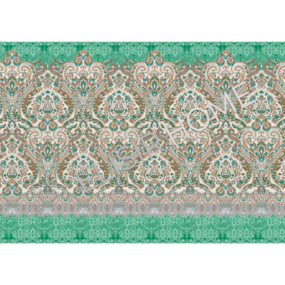 Stampa Trasferibile “PAISLEY-VERDE SINFONIA” 28×40 cm