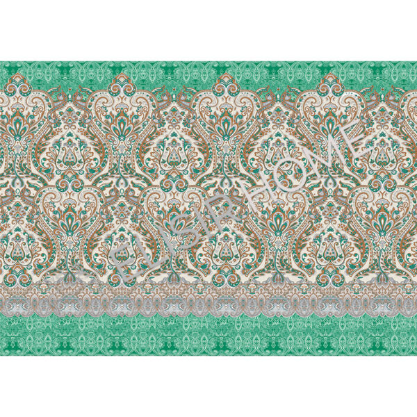 Stampa Trasferibile “PAISLEY-VERDE SINFONIA” 28×40 cm